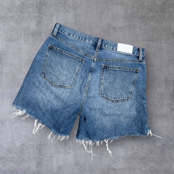 Pistola for Revolve Raw Hem Cut-off Grunge 90’s Button Fly Denim Shorts sz 28 - Picture 5 of 9